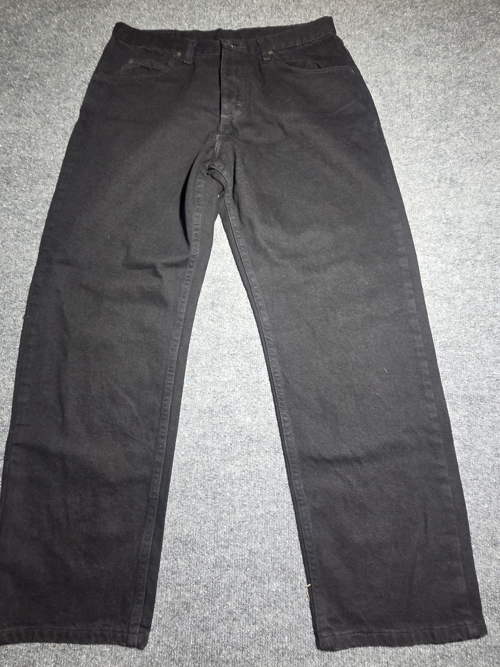 NWT Wrangler Five Star Premium Denim Relaxed Fit Black Jeans 34x30